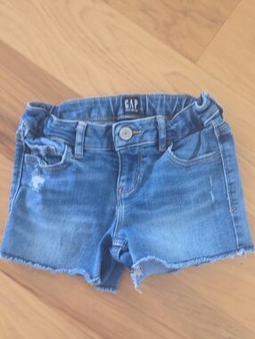 GAP Girls Blue Distressed Denim Shorts